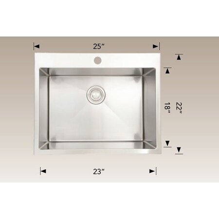 American Imaginations 1 Hole, Stainless Steel, Laundry Sink AI-27603
